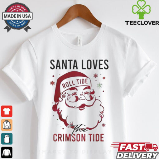 Official Alabama Crimson Tide Santa Loves Crimson Tide Christmas 2024 Shirt