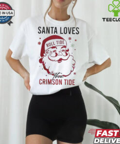 Official Alabama Crimson Tide Santa Loves Crimson Tide Christmas 2024 Shirt