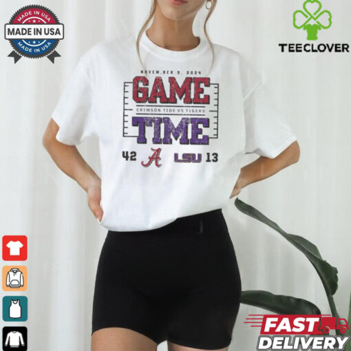 Official Alabama Crimson Tide Wins Lsu Tigers 2024 Game Time Final Score 42 13 Shirt