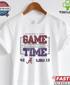Official Alabama Crimson Tide Wins Lsu Tigers 2024 Game Time Final Score 42 13 Shirt