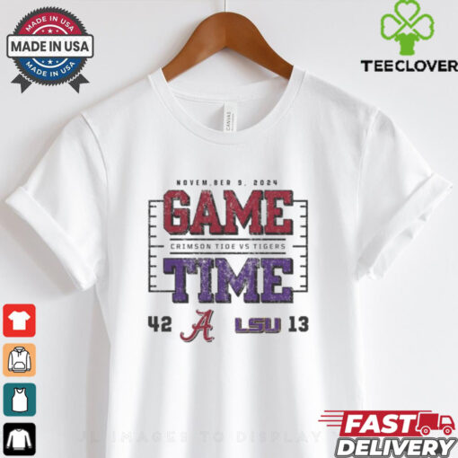 Official Alabama Crimson Tide Wins Lsu Tigers 2024 Game Time Final Score 42 13 Shirt