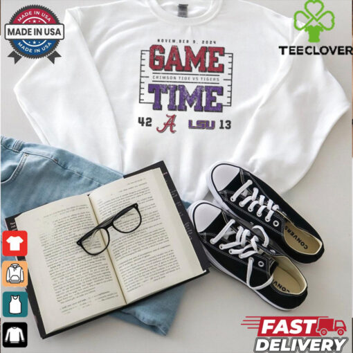Official Alabama Crimson Tide Wins Lsu Tigers 2024 Game Time Final Score 42 13 Shirt