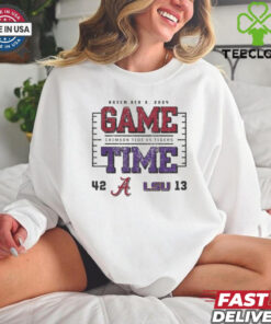 Official Alabama Crimson Tide Wins Lsu Tigers 2024 Game Time Final Score 42 13 Shirt