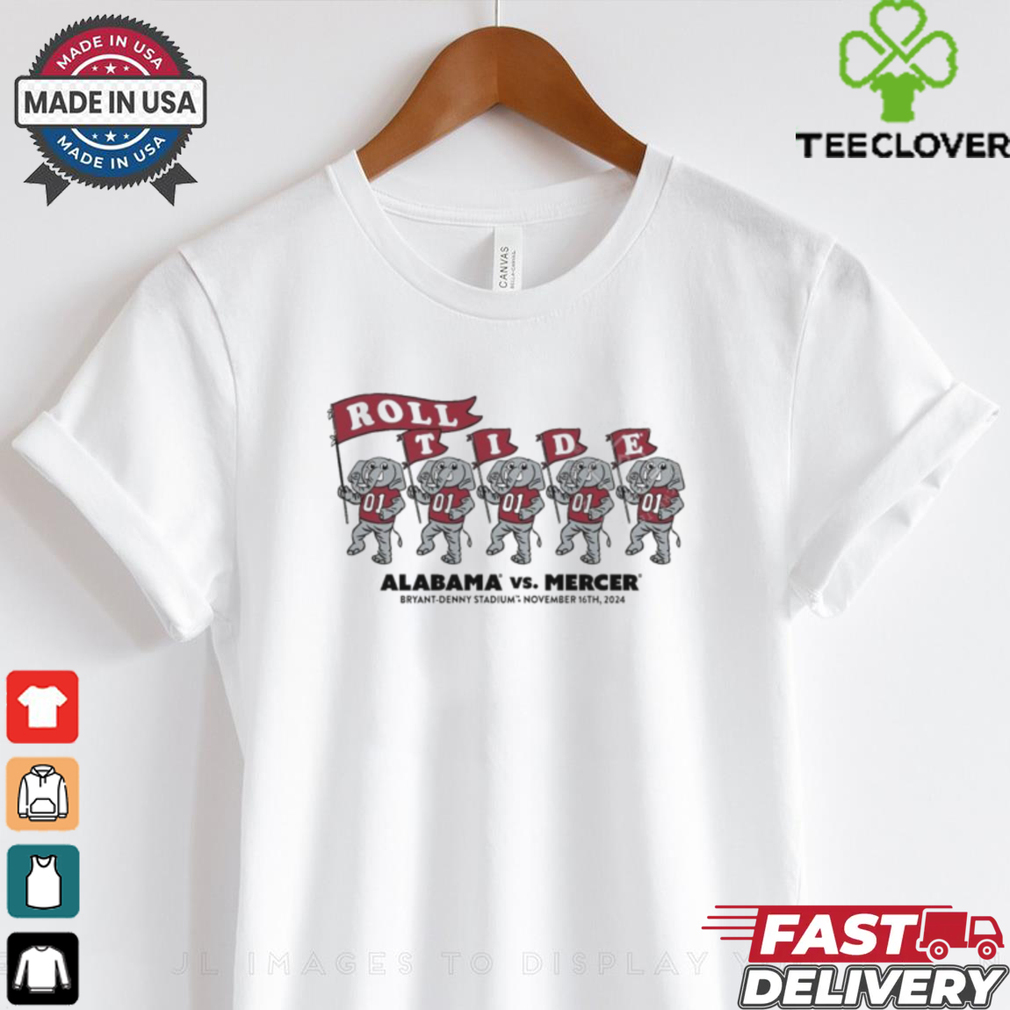 Official Alabama Crimson Tide vs. Mercer Bears Game Day Bryant Denny Stadium November 16th 2024 t shirt Official Alabama Crimson Tide vs. Mercer Bears Game Day Bryant Denny Stadium November 16th 2024 t shirt