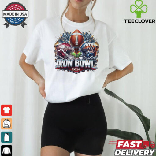 Official Alabama vs Auburn Iron Bowl 2024 Helmet Shirt