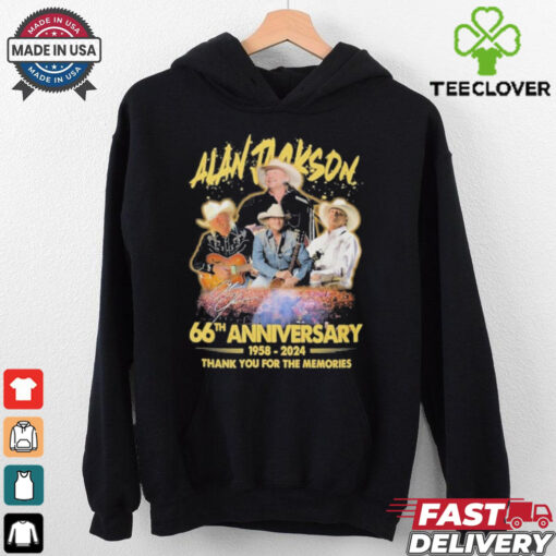 Official Alan Jackson 66th Anniversary 1958 2024 Thank You T Shirt
