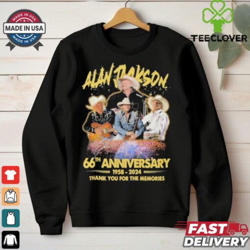 Official Alan Jackson 66th Anniversary 1958 2024 Thank You T Shirt