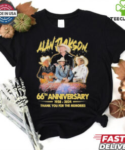 Official Alan Jackson 66th Anniversary 1958 2024 Thank You T Shirt