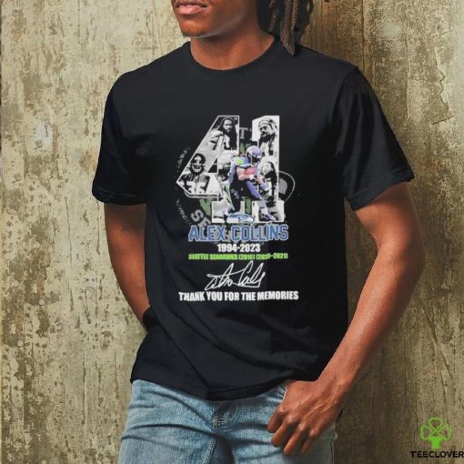 Official Alex Collins 1994 2023 Seattle Seahawks 2016 2020 2021 Thank You For The Memories Signature hoodie, sweater, longsleeve, shirt v-neck, t-shirt