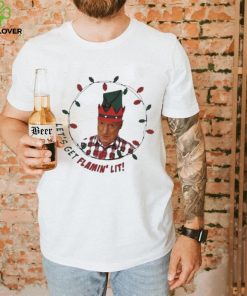 Official Alf elf let's get flamin' lit Christmas T shirt