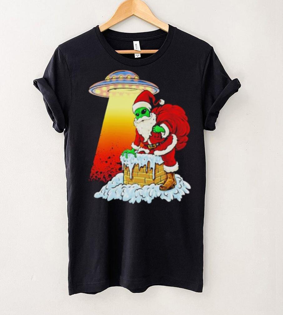 Official Alien santa ufo paranormal funny Christmas graphic T shirt Official Alien santa ufo paranormal funny Christmas graphic T shirt