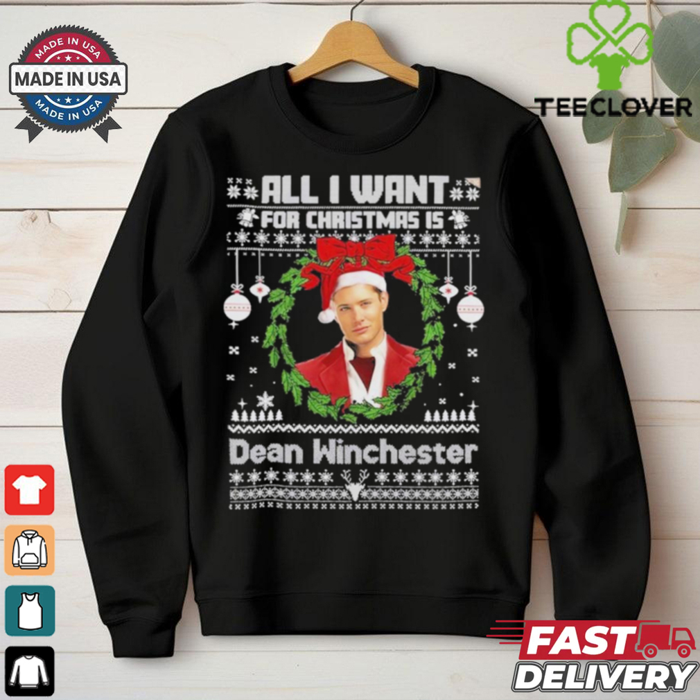 Official All I Want For Christmas Is Dean Winchester T Shirt Official All I Want For Christmas Is Dean Winchester T Shirt