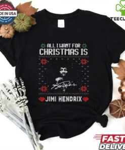 Official All I Want For Christmas Is Jimi Hendrix 2024 Shirt