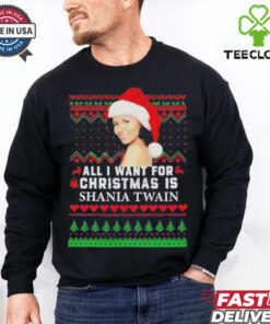 Official All I Want For Christmas Is Shania Twain T Shirt