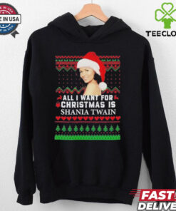 Official All I Want For Christmas Is Shania Twain T Shirt
