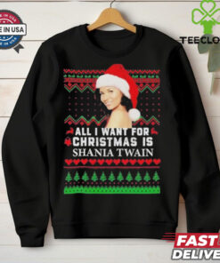 Official All I Want For Christmas Is Shania Twain T Shirt