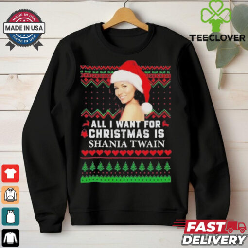 Official All I Want For Christmas Is Shania Twain T Shirt