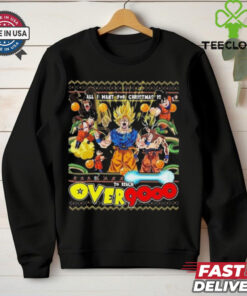 Official All I Want For Xmas Is To Reach Over 9000 Son Goku Shirt