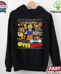 Official All I Want For Xmas Is To Reach Over 9000 Son Goku Shirt 1 Official All I Want For Xmas Is To Reach Over 9000 Son Goku Shirt