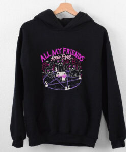 Official All My Friends Are Evil Cute Black Cat Sacrificial Ritual T hoodie, sweater, longsleeve, shirt v-neck, t-shirt