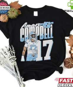 Official Amare Campbell 17 North Carolina Tar Heels Football T shirt 1 Official Amare Campbell 17 North Carolina Tar Heels Football T shirt