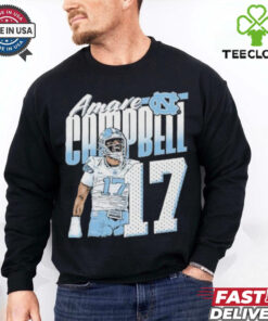 Official Amare Campbell 17 North Carolina Tar Heels Football T shirt 2 Official Amare Campbell 17 North Carolina Tar Heels Football T shirt