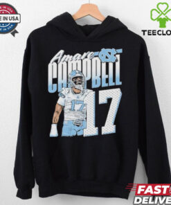 Official Amare Campbell 17 North Carolina Tar Heels Football T shirt 3 Official Amare Campbell 17 North Carolina Tar Heels Football T shirt
