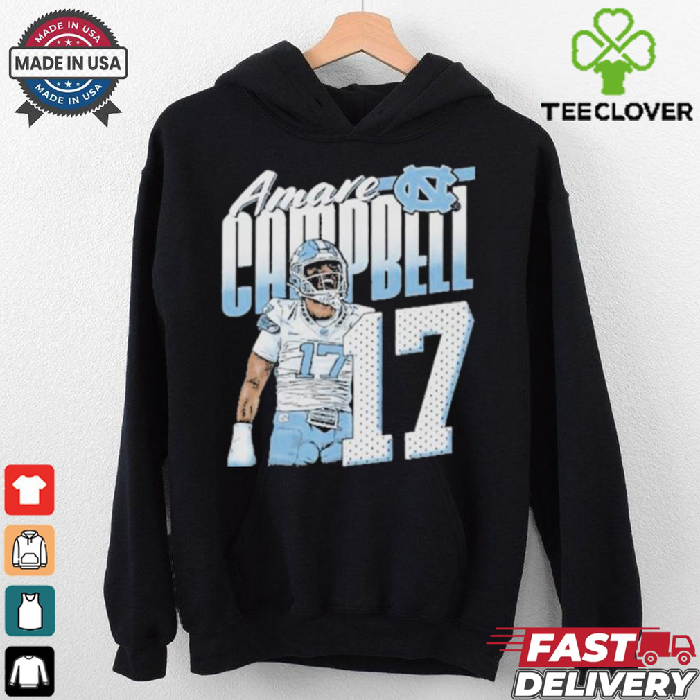 Official Amare Campbell 17 North Carolina Tar Heels Football T shirt Official Amare Campbell 17 North Carolina Tar Heels Football T shirt