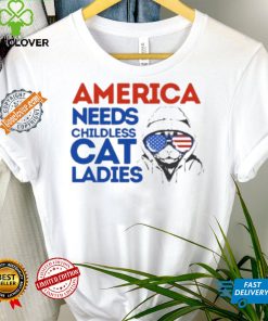 Official America Needs Childless Cat Lady Kamala Harris 2024 T Shirt