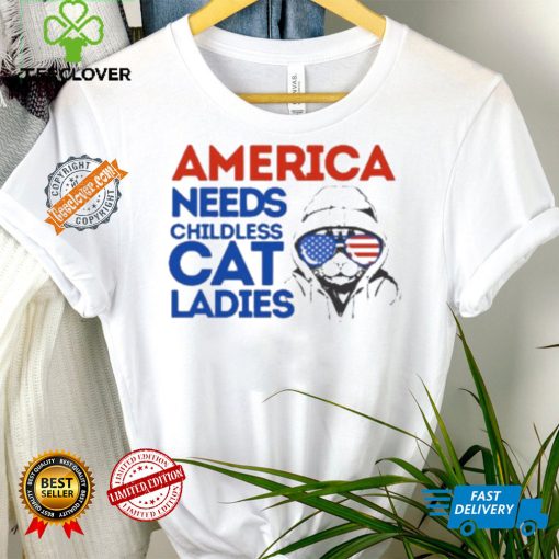 Official America Needs Childless Cat Lady Kamala Harris 2024 T Shirt