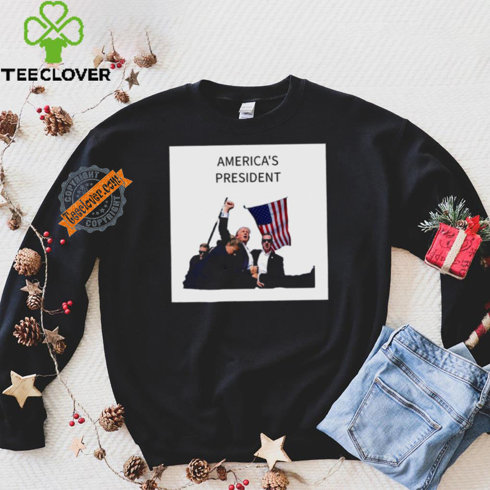 Official AmericaS President Trump Fist In Air T Shirt Official AmericaS President Trump Fist In Air T Shirt
