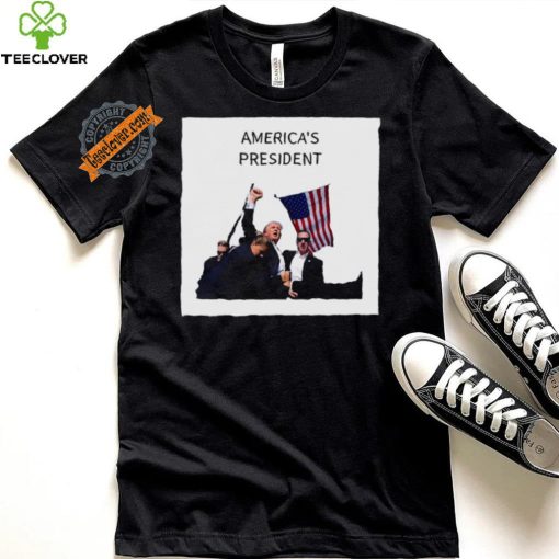 Official AmericaS President Trump Fist In Air T Shirt