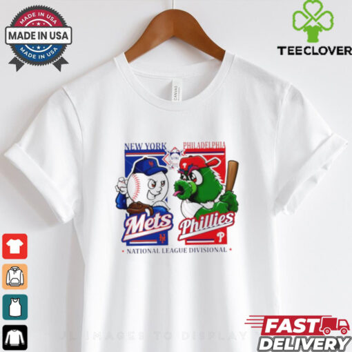 Official American League Divisional New York Mets vs Philadelphia Phillies mascot shirt