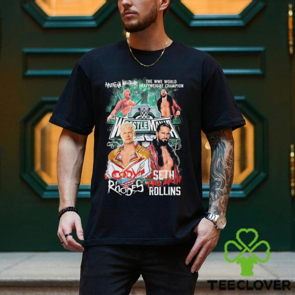 Official American Nightmare The WWE World Heavyweight Champion Cody Rhodes vs Seth Rollins Shirt Official American Nightmare The WWE World Heavyweight Champion Cody Rhodes vs Seth Rollins Shirt