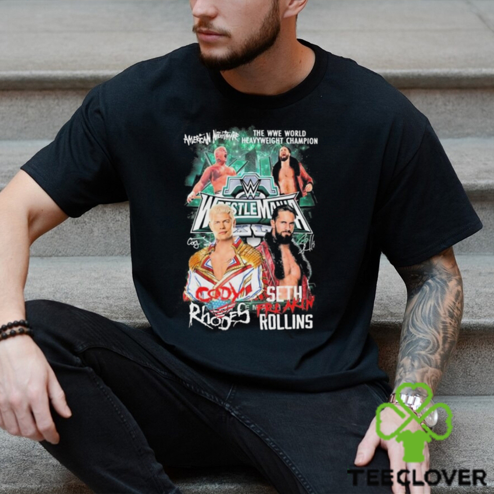 Official American Nightmare The WWE World Heavyweight Champion Cody Rhodes vs Seth Rollins Shirt Official American Nightmare The WWE World Heavyweight Champion Cody Rhodes vs Seth Rollins Shirt