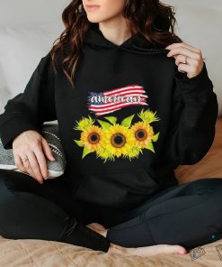 Official American flag and sunflower shirt