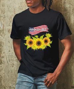 Official American flag and sunflower shirt