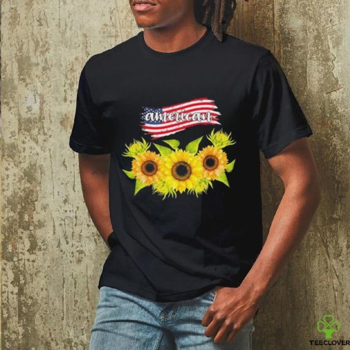 Official American flag and sunflower shirt