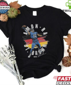 Official Amon Ra St. Brown Detroit Lions NFL Germany Flag Signature t shirt