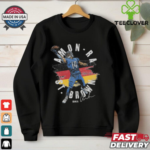 Official Amon Ra St. Brown Detroit Lions NFL Germany Flag Signature t shirt