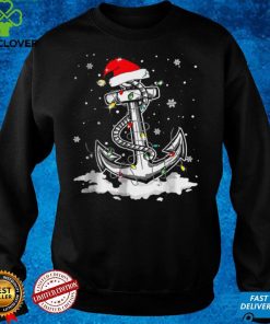 Official Anchor Boating Sailing Christmas Santa Hat Lights hoodie, sweater, longsleeve, shirt v-neck, t-shirt
