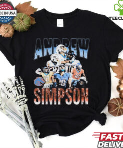 Official Andrew Simpson Boise State Broncos 90s Throwback Graphic t shirt