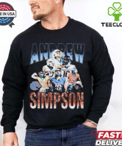 Official Andrew Simpson Boise State Broncos 90s Throwback Graphic t shirt