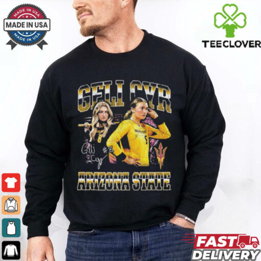 Official Angelique Cyr Arizona State Sun Devils Signature 90s Vintage Players Graphic t shirt