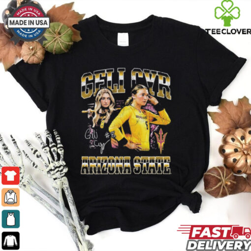 Official Angelique Cyr Arizona State Sun Devils Signature 90s Vintage Players Graphic t shirt