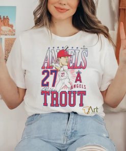 Official Angels Mike Trout Caricature Baseball Shirt