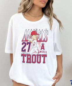 Official Angels Mike Trout Caricature Baseball Shirt