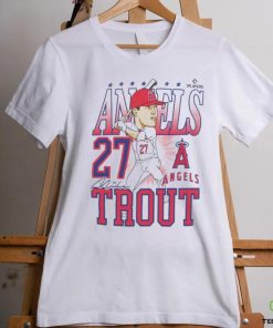 Official Angels Mike Trout Caricature Baseball Shirt