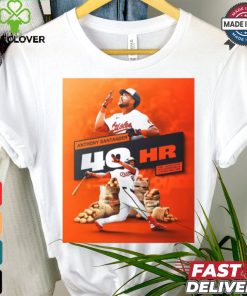 Official Anthony Santander Baltimore Orioles 40HR First Switch Hitter With 40 Home Runs In A Season Poster t shirt