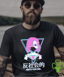 Official Antisocial Vaporwave Anime Girl Japanese Aesthetic Shirt 3 Official Antisocial Vaporwave Anime Girl Japanese Aesthetic Shirt